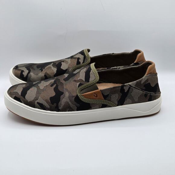 OluKai Men\'s 11 Lae\'ahi Pa\'i Green Camo Slip-On Casual Comfort Sneaker Shoe main image 4